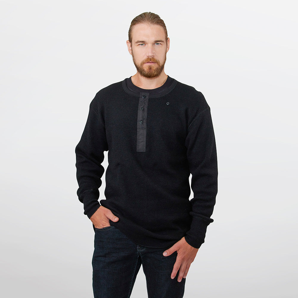 Henley en laine épaisse Heritage