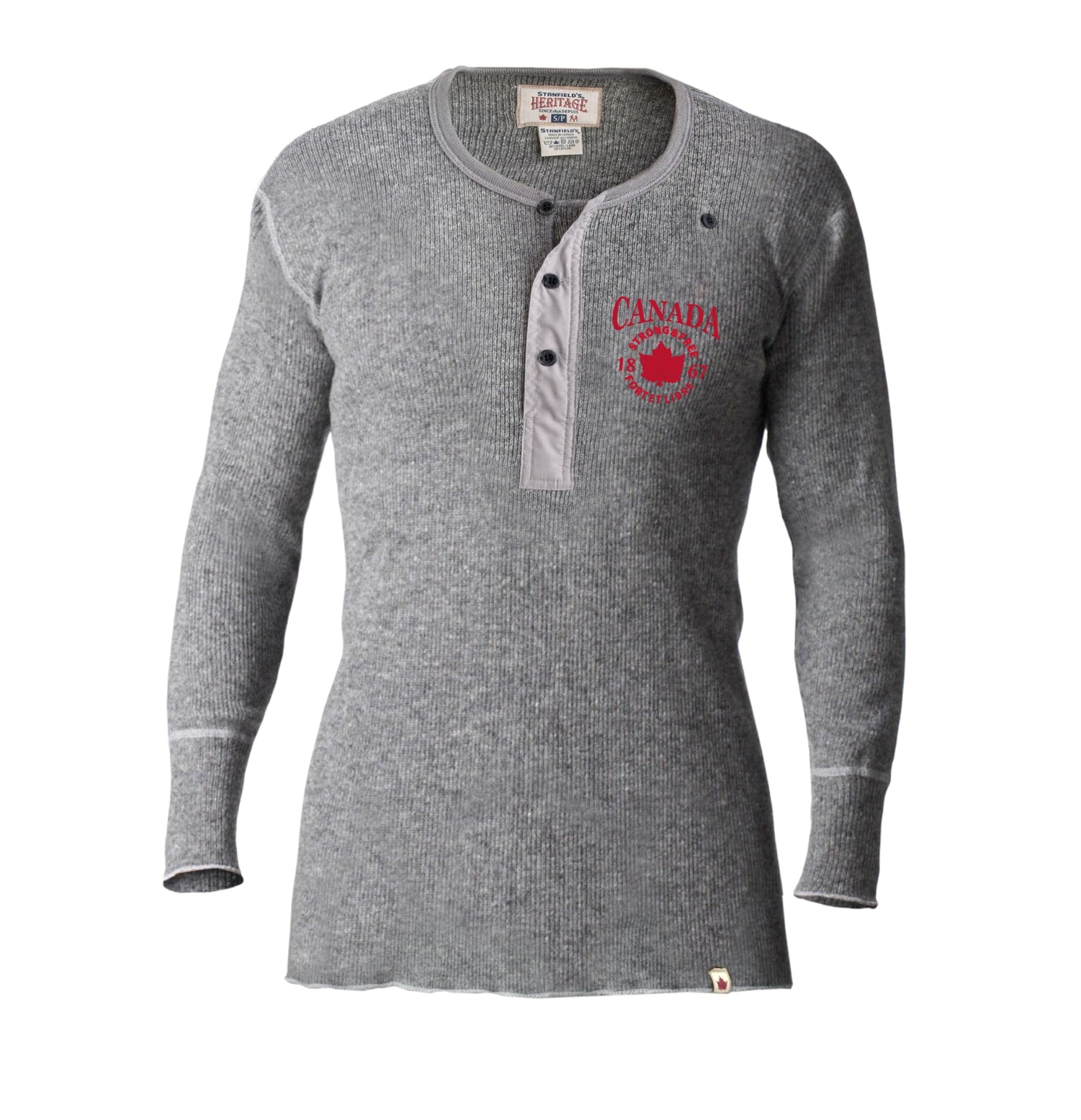 Henley Strong & Free™ Crest Embroidery Homme en Laine Épaisse